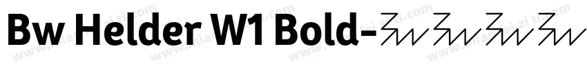 Bw Helder W1 Bold字体转换